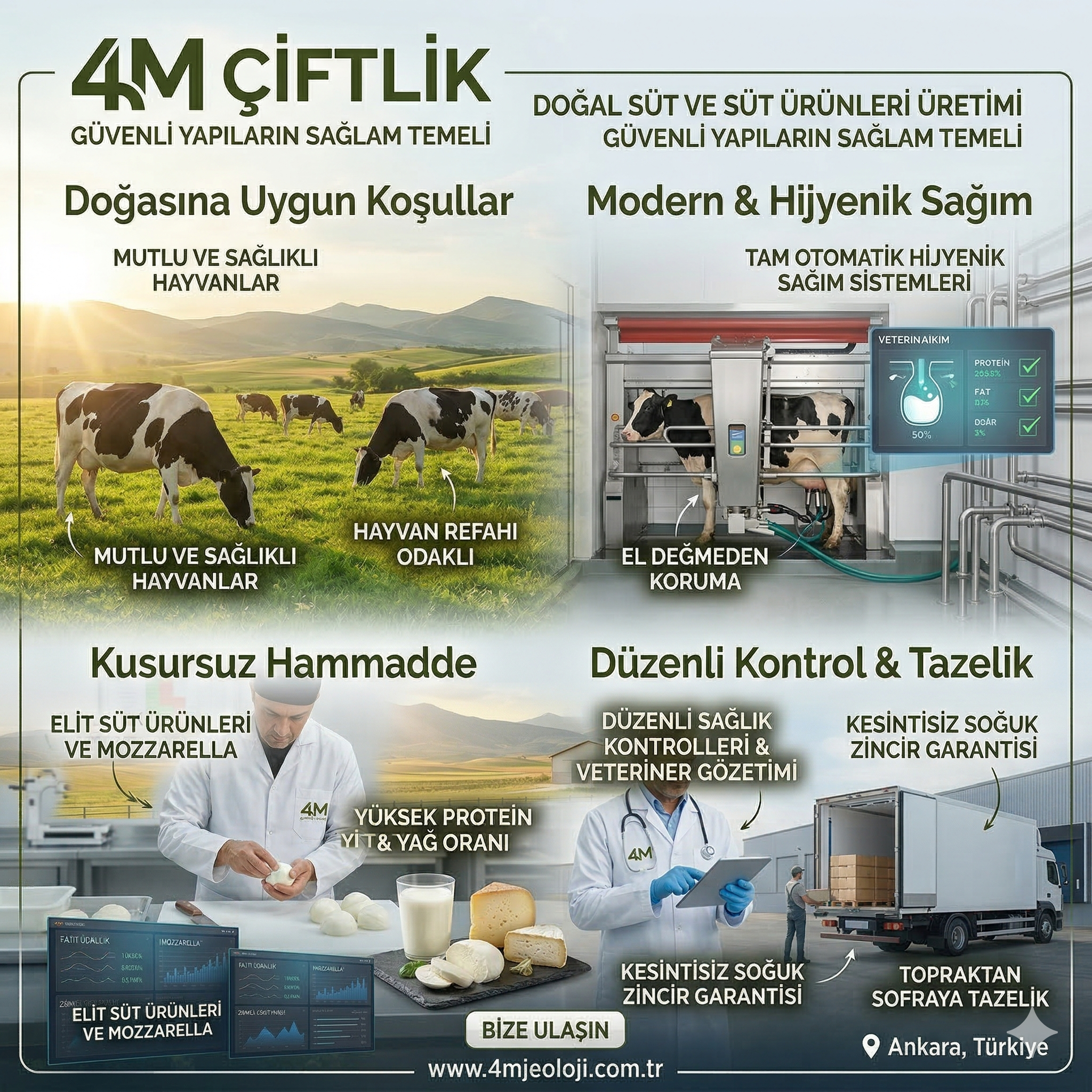 Doğal Süt ve Süt Ürünleri Üretimi: Saf, Sağlıklı ve Üstün Lezzetlerin Kaynağı